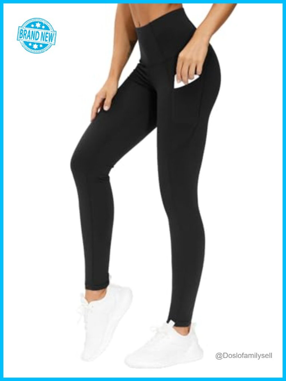 High Waist Yoga Leggings Tummy Control Workout Pants with Pockets